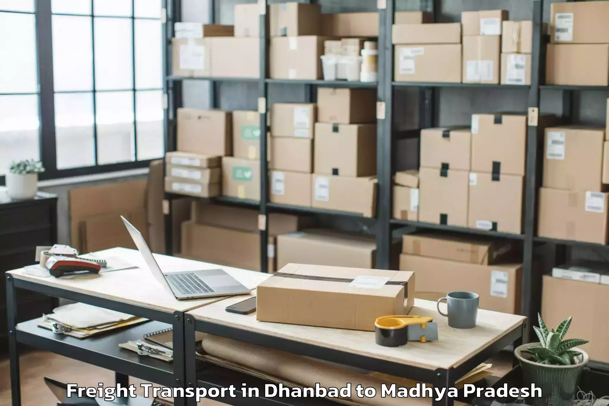 Easy Dhanbad to Bankhedi Freight Transport Booking